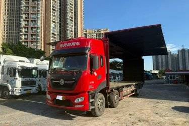 二手东风商用车 天锦KR PLUS 340马力 6X2 9.8米翼开启厢式载货车(高顶双卧)(国六) 前四后四 东风股份二手载货车 黄牌图片