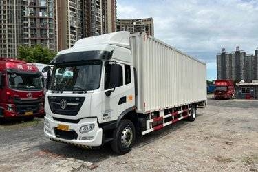 二手东风商用车 天锦KR 舒适版 260马力 4X2 9.8米厢式载货车(高顶双卧)(东风8档)(国六) 单桥 东风康明斯二手载货车 黄牌图片