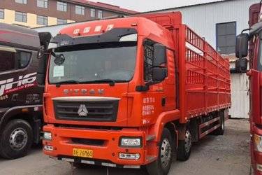 二手中国重汽 汕德卡SITRAK G5重卡 290马力 6X2 9.6米仓栅式载货车(国六) 前四后四 曼二手载货车 黄牌