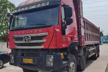 二手上汽红岩 杰狮重卡 430马力 8X4 7.8米自卸车(国五) 前四后八 上菲红二手自卸车 黄牌