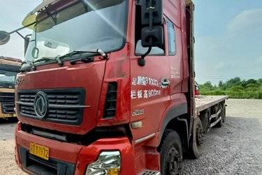 二手东风商用车 天龙重卡 385马力 8X4 9.6米栏板载货车(国五) 前四后八 东风二手载货车 黄牌