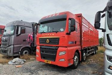 二手中国重汽 汕德卡SITRAK G7重卡 540马力 8X4 9.52米仓栅式货车(国六) 前四后八 曼二手载货车 黄牌