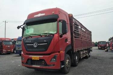 二手东风商用车 天龙KL重卡 465马力 8X4 9.6米仓栅式载货车(国五) 前四后八 雷诺二手载货车 黄牌