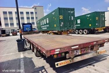 二手17.5米x3米 3轴 低平板半挂车