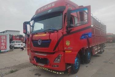 二手东风商用车 天龙KL重卡 居家版 465马力 8X4 9.6米AMT自动档仓栅式载货车(国六) 前四后八 雷诺二手载货车 黄牌