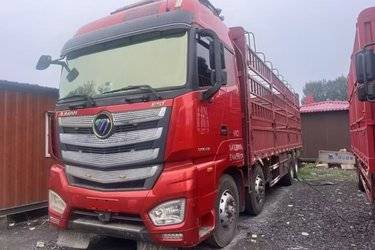 二手福田 欧曼EST 6系重卡 430马力 8X4 9.53米仓栅式载货车(国五) 前四后八 福田康明斯二手载货车 黄牌