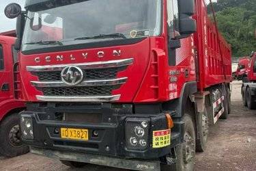 二手上汽红岩 杰狮C500重卡 450马力 8X4 8.3米自卸车(国五) 前四后八 上菲红二手自卸车 黄牌