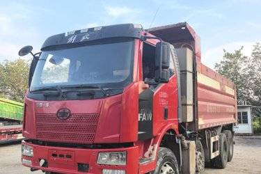 二手一汽解放 J6L重卡 280马力 8X4 6米自卸车(国五) 前四后八 上柴二手自卸车 黄牌