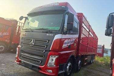 二手三一集团 银松版 430马力 8X4 9.5米仓栅式载货车(国五) 前四后八 康明斯二手载货车 黄牌