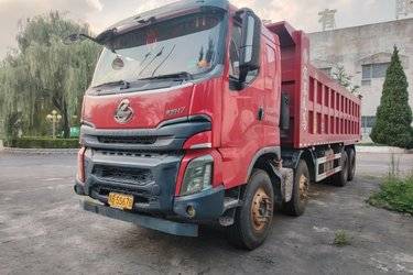 二手东风柳汽 乘龙H7 460马力 8X4 8米自卸车(国五) 前四后八 潍柴二手自卸车 黄牌图片