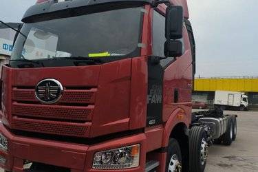 二手一汽解放 新J6P 经典版 460马力 8X4 9.5米栏板载货车(国六) 前四后八 锡柴二手载货车 黄牌图片