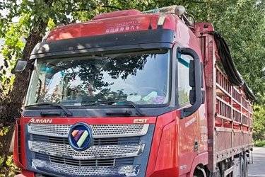二手福田 欧曼EST 6系重卡 430马力 8X4 9.45米仓栅式载货车(459后桥)(国五) 前四后八 安徽康明斯二手载货车 黄牌图片