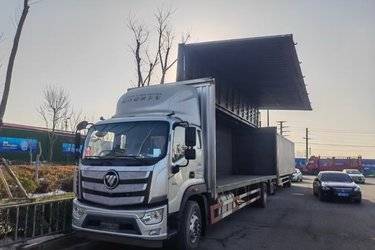 二手福田 欧航R系 超级卡车 220马力 排半厢式载货车(国六) 单桥 康明斯二手载货车 新能源图片