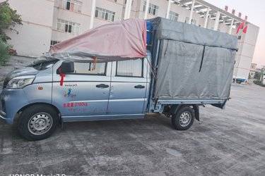 二手福田 祥菱V1 1.6L 122马力 汽油 2.3米双排仓栅式微卡(后单胎)(国六) 单桥 东安二手载货车 蓝牌图片