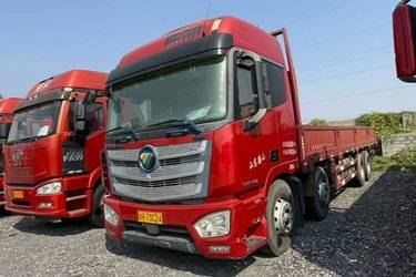 二手福田 欧曼EST 标载版 490马力 8X4 9.53米栏板载货车(国六) 前四后八 福田康明斯二手载货车 黄牌