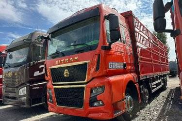 二手中国重汽 汕德卡SITRAK G7H 350马力 6X2 9.6米AMT自动档仓栅式载货车(国六) 前四后四 曼二手载货车 黄牌