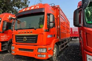 二手中国重汽 汕德卡SITRAK G5重卡 290马力 6X2 6.8米仓栅式载货车(国六) 前四后四 曼二手载货车 黄牌