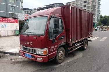 二手江淮 骏铃V3 88马力 3.37米排半厢式轻卡(国五) 单桥 全柴二手载货车 蓝牌