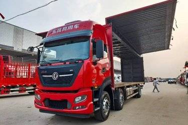 二手东风商用车 天锦KR PLUS 340马力 6X2 9.8米翼开启厢式载货车(国六) 前四后四 雷诺二手载货车 黄牌图片