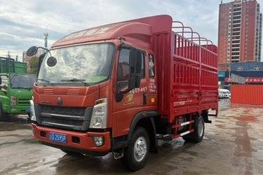 二手中国重汽HOWO 悍将 170马力 3.85米排半仓栅式轻卡(国五) 单桥 云内动力二手载货车 蓝牌图片