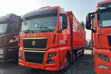 二手中国重汽 汕德卡SITRAK G7H 350马力 6X2 9.6米AMT自动档仓栅式载货车(国六) 前四后四 曼二手载货车 黄牌图片