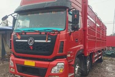 二手东风商用车 天龙VL重卡 350马力 6X2 9.4米仓栅式载货车(国五) 前四后四 雷诺二手载货车 黄牌图片