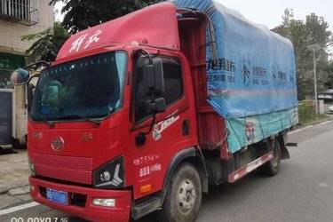 二手解放 J6F 160马力 单排仓栅式轻卡(国六) 单桥 潍柴二手载货车