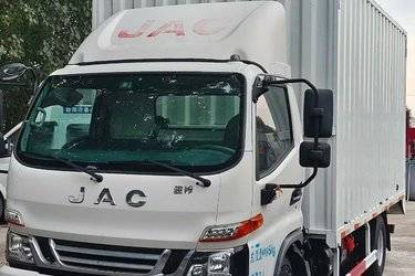 二手江淮 骏铃V6 152马力 4.15米单排厢式载货车(国六) 单桥 全柴二手载货车 蓝牌图片