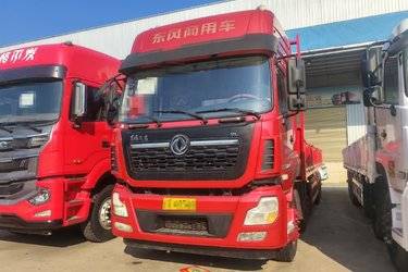 二手东风商用车 天龙VL重卡 2019款 450马力 8X4 9.4米栏板载货车(国五) 前四后八 雷诺二手载货车 黄牌图片