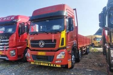 二手东风商用车 天龙重卡 340马力 8X4 9.4米栏板载货车(国五) 前四后八 康明斯二手载货车 黄牌图片