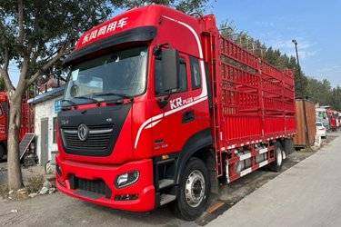 二手东风商用车 天锦KR PLUS 330马力 4X2 6.8米仓栅式载货车(国六) 单桥 康明斯二手载货车 黄牌