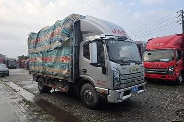 二手江淮骏铃A7 2.7L CNG 190马力 法士特8档 4.18米单排仓栅式轻卡(国六) 单桥 云内动力二手载货车 蓝牌