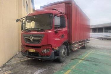 二手东风商用车 天锦KR中卡 精英版 180马力 4X2 8米厢式载货车(国五) 单桥 东风二手载货车 黄牌图片
