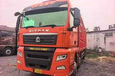 二手中国重汽 汕德卡SITRAK G7S重卡 奢华版 510马力 8X4 9.52米AMT自动挡栏板载货车(国六) 前四后八 曼二手载货车 黄牌图片