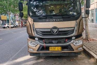 二手福田 奥铃大黄蜂 220马力 6.8米排半仓栅式载货车(国六) 单桥 玉柴二手载货车 黄牌