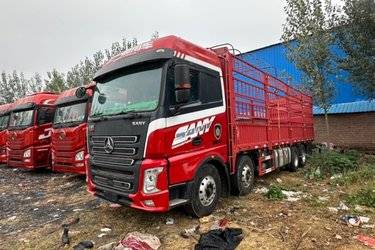 二手三一集团 俊领版 430马力 8X4 9.5米仓栅式载货车(国五) 前四后八 福田康明斯二手载货车 黄牌图片