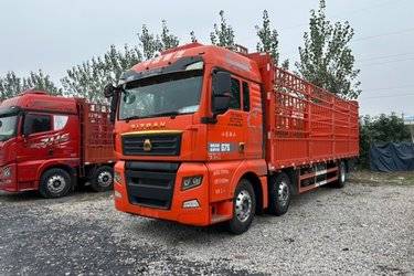 二手中国重汽 汕德卡SITRAK G7S 350马力 6X2 9.6米AMT自动档仓栅式载货车(国六) 前四后四 曼二手载货车 黄牌