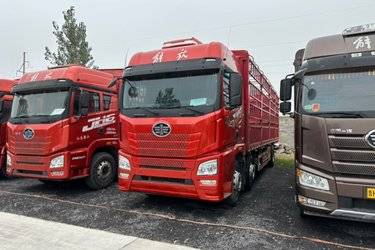 二手青岛解放 JH6 智享版 350马力 6X2 9.5米仓栅式载货车(国六) 前四后四 锡柴二手载货车 黄牌