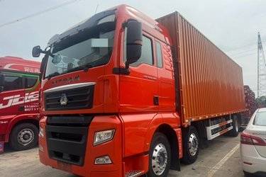 二手中国重汽 汕德卡SITRAK G7重卡 330马力 8X4 9.45米厢式载货车(国六) 前四后八 曼二手载货车 黄牌图片