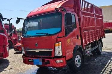 二手中国重汽HOWO 悍将 115马力 4.2米单排仓栅式轻卡(国四) 单桥 云内动力二手载货车 蓝牌图片