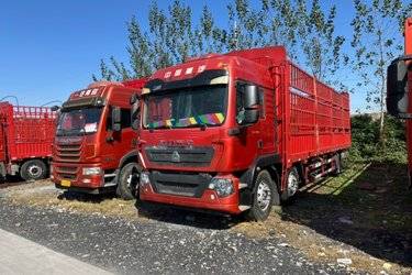 二手中国重汽 HOWO TX重卡 320马力 6x2 9.52米仓栅式载货车(国五) 前四后四 曼二手载货车 黄牌图片