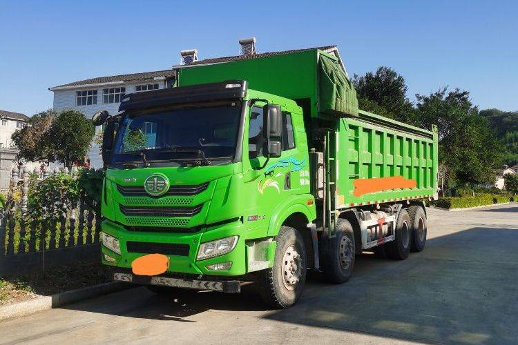 二手青岛解放 340马力 自卸车