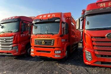 二手中国重汽 汕德卡SITRAK G5S 豪华版 330马力 4X2 6.8米仓栅式载货车(国六) 单桥 曼二手载货车 黄牌