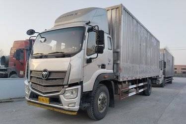 二手福田 欧马可5系中卡 170马力 4X2 7.75米厢式载货车(国五) 单桥 安徽康明斯二手载货车 黄牌