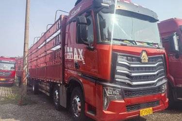 二手中国重汽 HOWO MAX 350马力 6X2 9.6米仓栅式载货车(国六)(9挡)(国六) 前四后四 曼二手载货车 黄牌