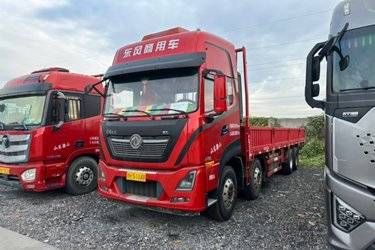 二手东风商用车 天龙KL重卡 绿通版 465马力 8X4 9.6米栏板载货车(国五) 前四后八 雷诺二手载货车 黄牌