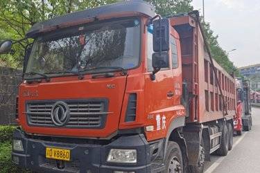 二手东风商用车 天龙KC重卡 350马力 8X4 7.3米自卸车(国五) 前四后八 雷诺二手自卸车 黄牌