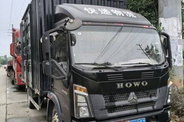 二手中国重汽HOWO 统帅 2018轻量化版 129马力 3.85米排半仓栅式轻卡(国五) 单桥 玉柴二手载货车 蓝牌图片