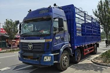 二手福田 欧曼ETX 5系重卡 245马力 6X2 8.6米仓栅式载货车(国五) 前四后四 福田康明斯二手载货车 黄牌