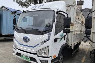 二手解放虎6G 4.16米单排纯电动仓栅式轻卡 宁德时代100.46kWh  二手电动卡车电动载货车图片